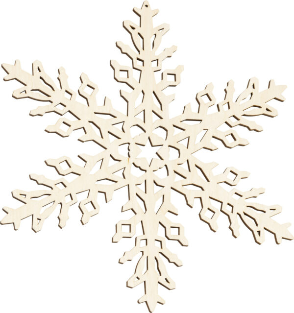Dekohänger aus Sperrholz Schneeflocke aus dem Erzgebirge