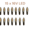 LED Riffelkerzen für 15 flammige Schwibbögen und Lichterspitzen 16 Volt