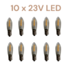 LED Riffelkerzen für 10 flammige Schwibbögen und Lichterspitzen 23Volt