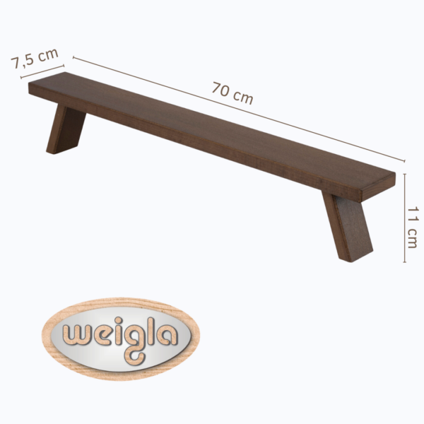 Fensterbank für Schwibbögen und Blumentöpfe 70 cm in Braun