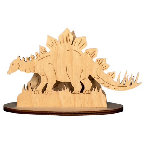 Bastelset aus Sperrholz Stegosaurus zum Bemalen aus dem Erzgebirge